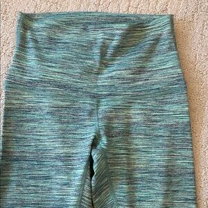 Lululemon Athletica Teal Striped Leggings